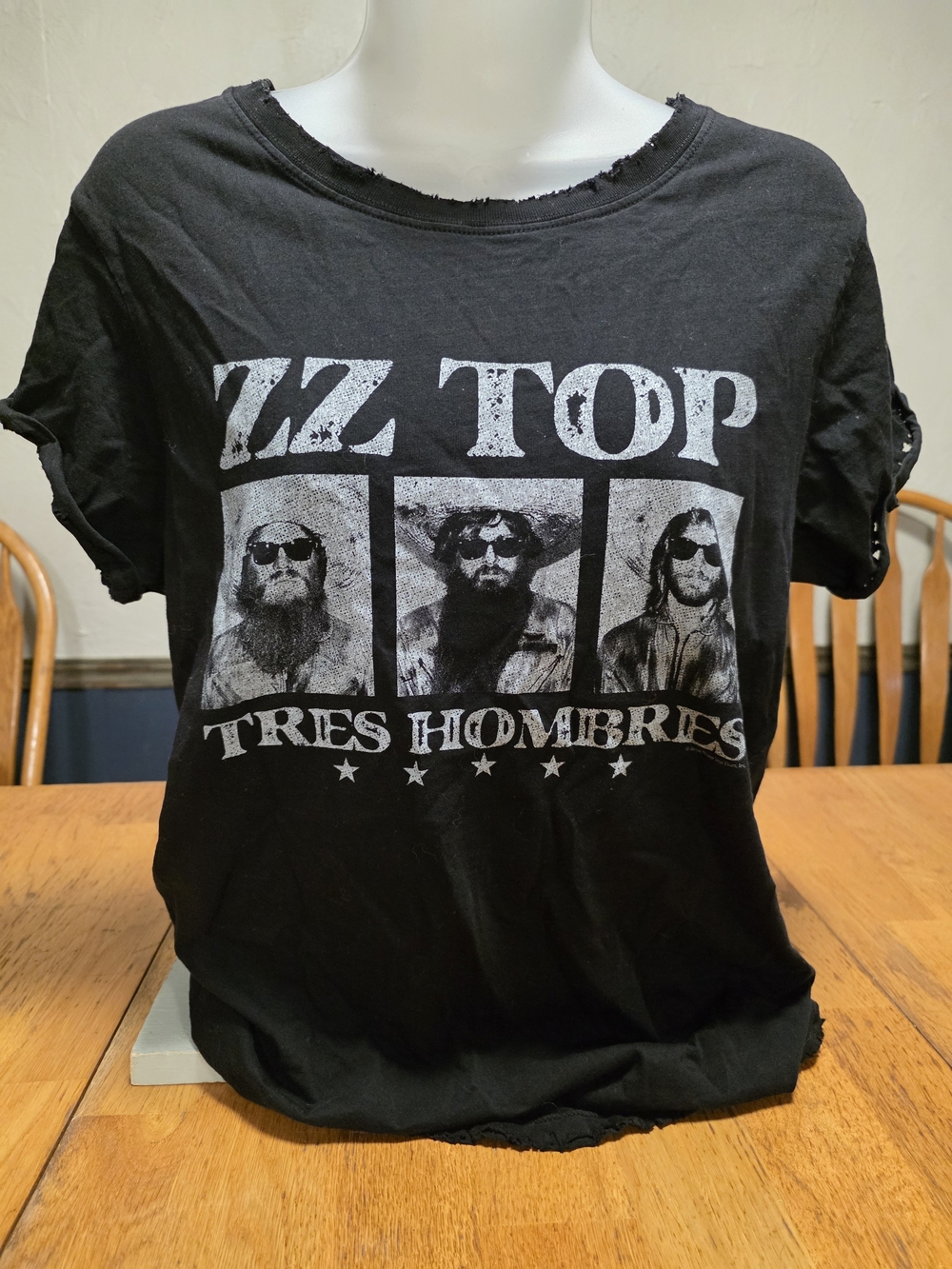 Recycled Karma Cotton Rock Vintage Retro 80s Inspired ZZ Top Print Top